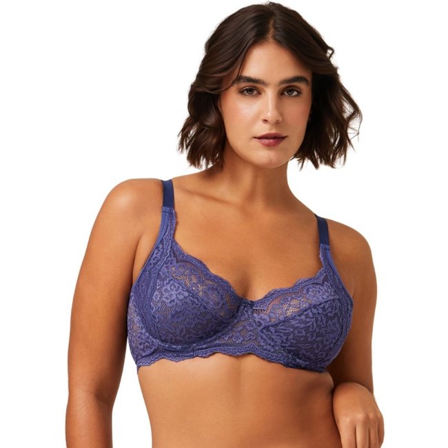 Sutiã Meia Taça Em Renda Sem Bojo Com Aro Plus Size Liebe