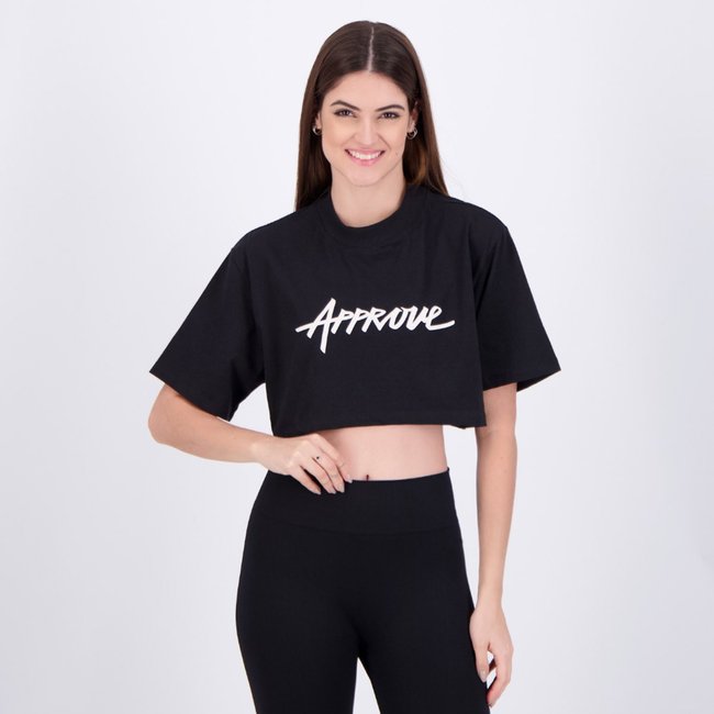 Cropped Approve New Classic Feminino Preto