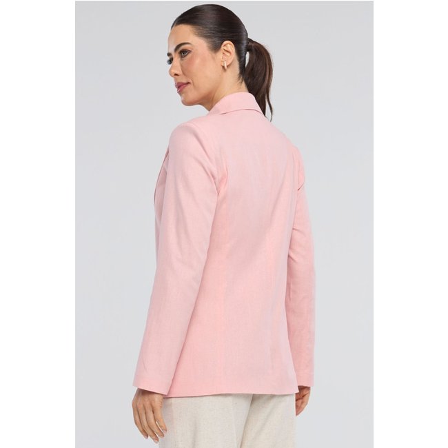 Blazer PKS Alfaiataria Linho Rosa