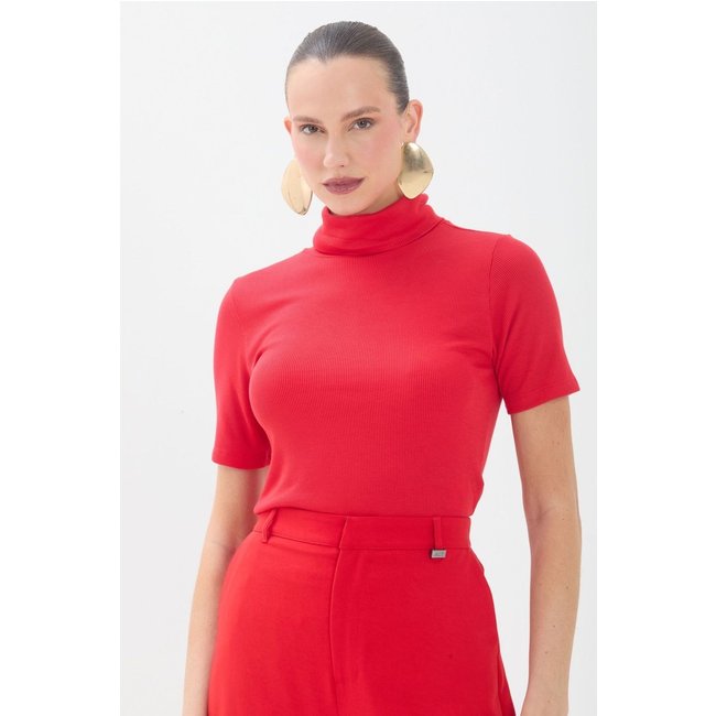 Blusa Canelada Gola Alta ACT Feminino