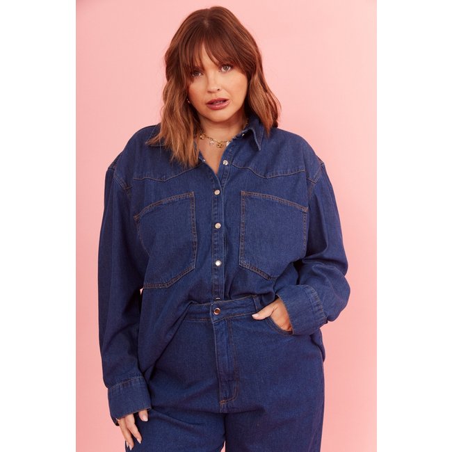 Camisa Jeans In Love Ariela Jens