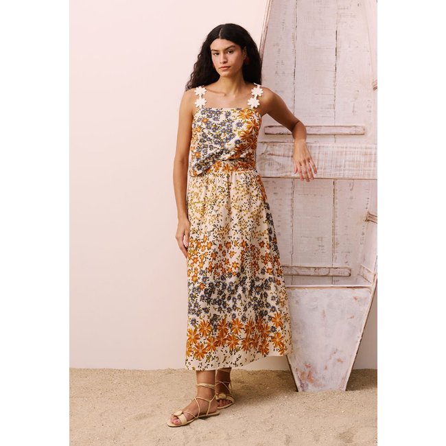 Saia Midi Estampada Jambú