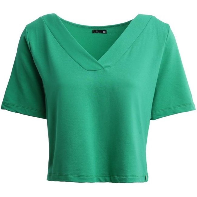 Blusa Cropped Manga Curta Feminina VERDE