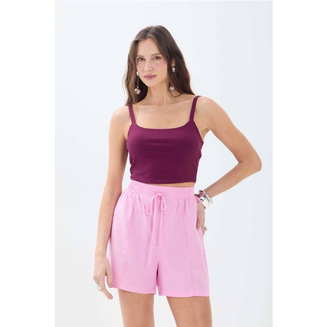 Short em Linho com Nervura ACT Feminino
