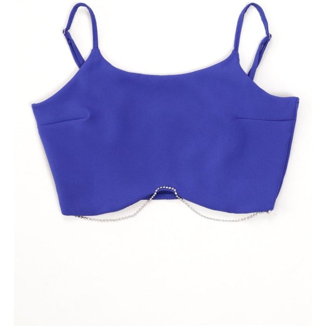Blusa Cropped Autentique Feminina AZUL