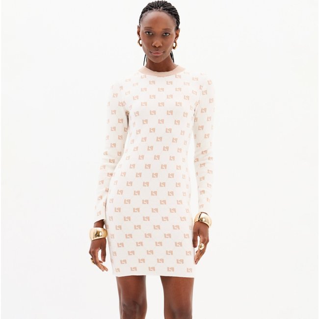 Vestido Curto Lança Perfume Tricot In25 Bege Feminino