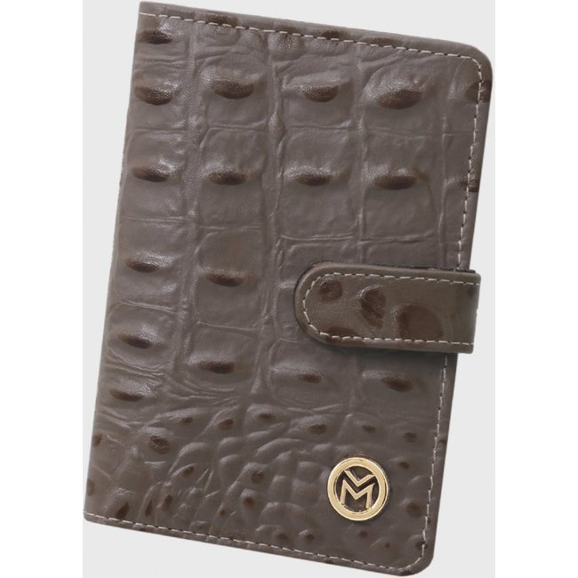 Carteira Couro Mariart 237MRT Croco New Bege