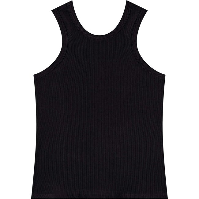 Blusa Regata Básica Justa Em Malha Canelada