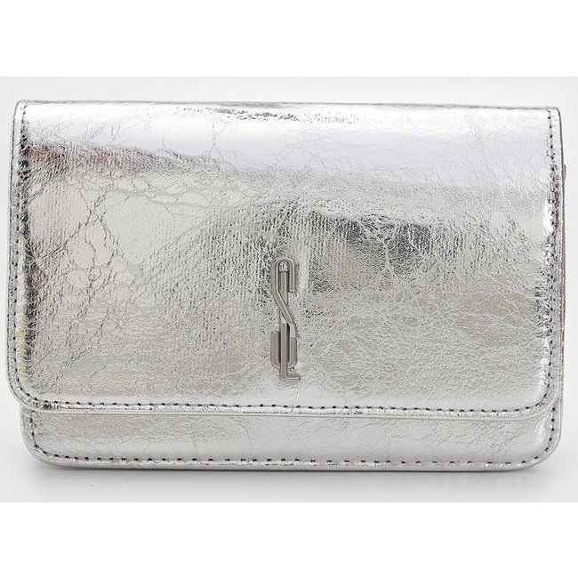 Bolsa Transversal Santa Lolla Alça Ajustável Prata
