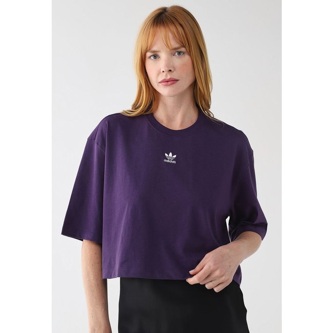 Camiseta Feminina adidas Originals Essentials Cropped Roxa