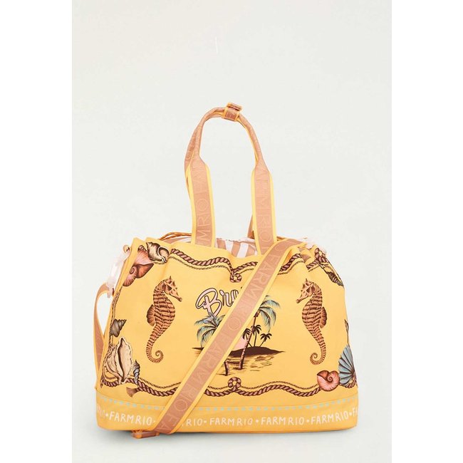Bolsa Feminina FARM Estampa Carioca Souveni Amarela