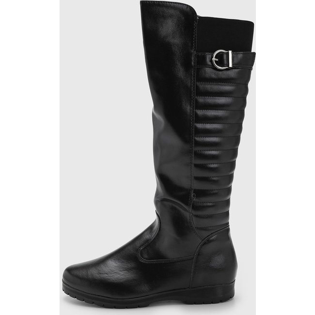 Bota Cano Alto Feminina Mooncity Preta
