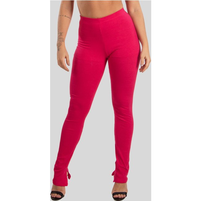 Calça Legging Diluxo Cintura Alta Ribana Rosa