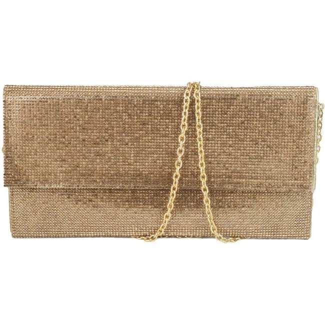 Clutch Crisfael Strass Festa Dourado - Haik