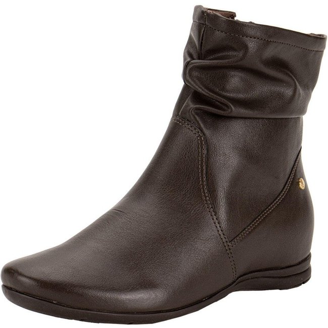 Bota Feminina Cano Baixo Comfortflex 2591302 A1451302 Café