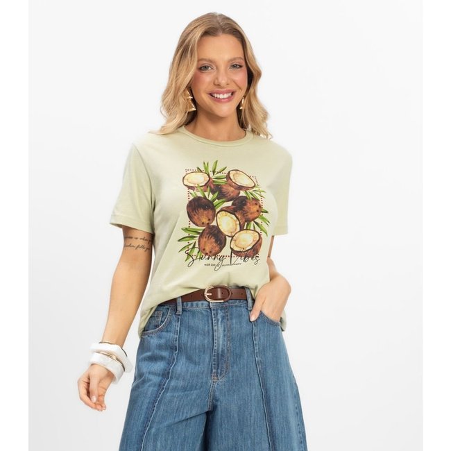 T- Shirt Feminina Meia Malha Rovitex Verde