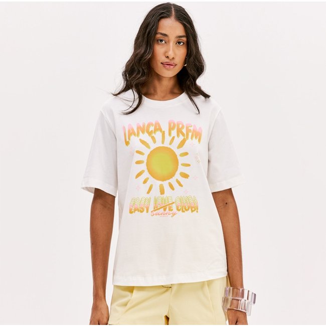 Camiseta Easy Lança Perfume Clássica Pr26 Off White Feminino