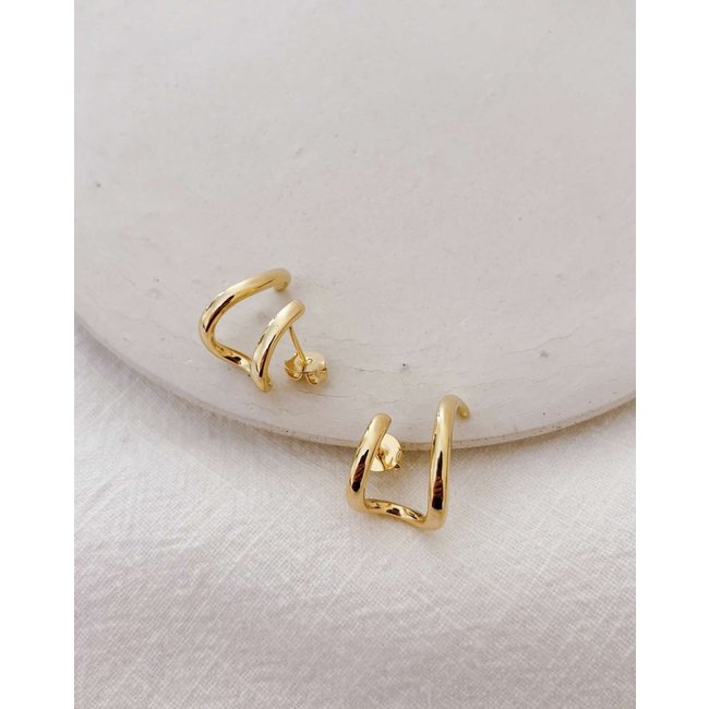 Ear Hook Fio Banho Ouro