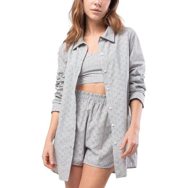 Camisa Sawary Estampada - 278975 - Cinza - Sawary