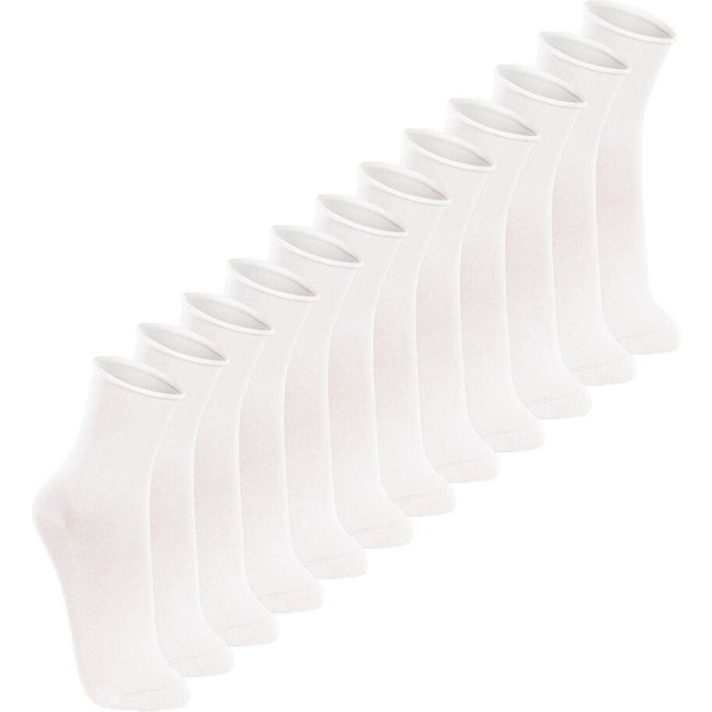Kit 12 Pares de Meias sem Punho Cano Médio Lupo 4421-001 Branco