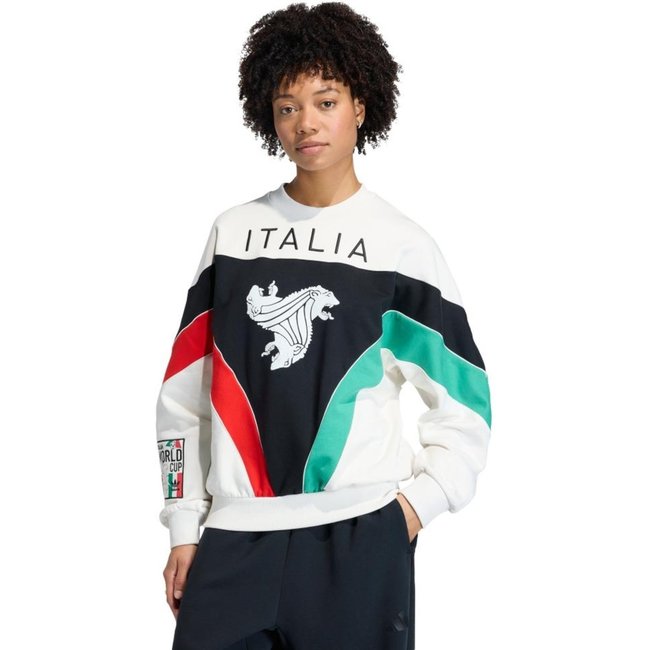 Moletom Gola Redonda Italia Coppa Del Mundo adidas Originals Branco