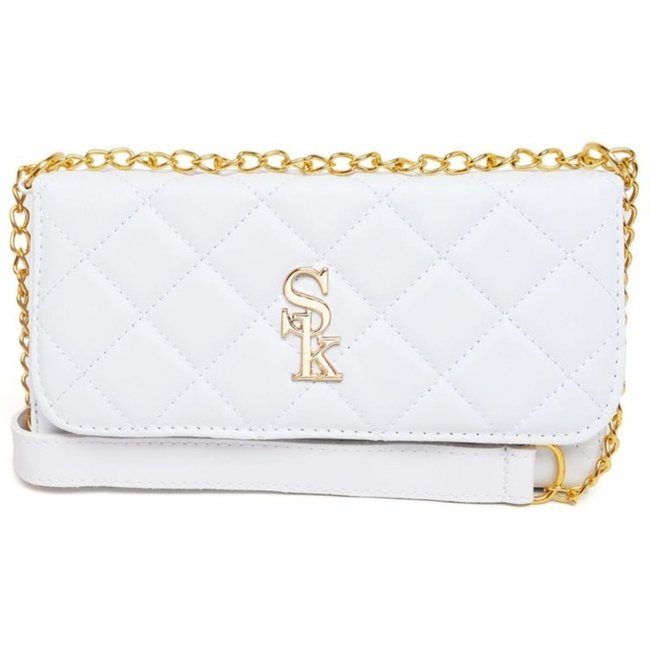 Bolsa Feminina Transversal Anna Andrade Clutch Festa Corrente Bolsa Pequena Tendência Branca