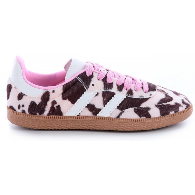 Tênis Flatform Manu Cow Print Vaquinha Marrom