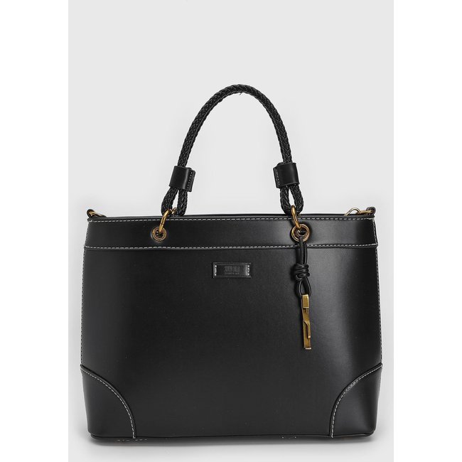 Bolsa Feminina Santa Lolla Alça Trançada Preta