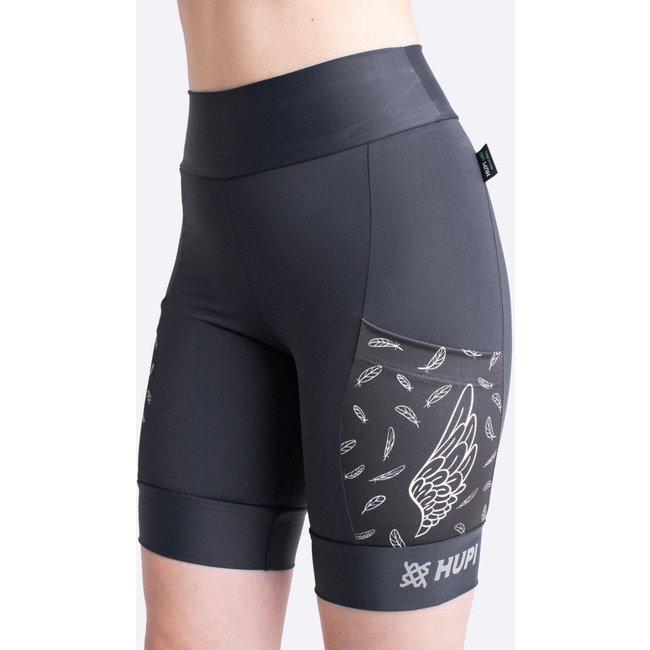 Bermuda para Corrida de Compressão HUPI Run Asas Feminina Longa Preto