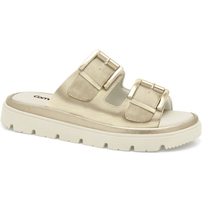 Sandália Feminina Flat Ouro Comfortflex 2446402-24