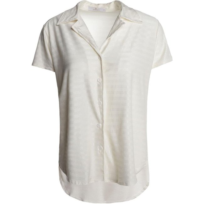 Camisa Mullet Fios Brilhosos Autentique Feminino OFF WHITE