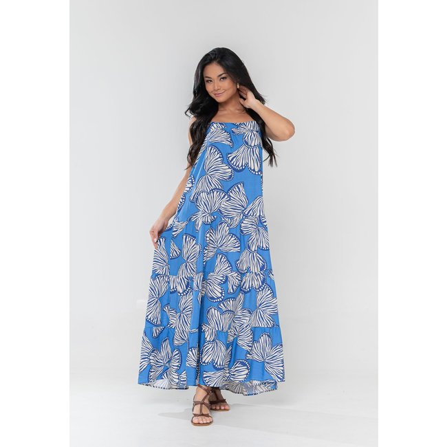 Vestido Aura Samanta Alças Borboleta Azul