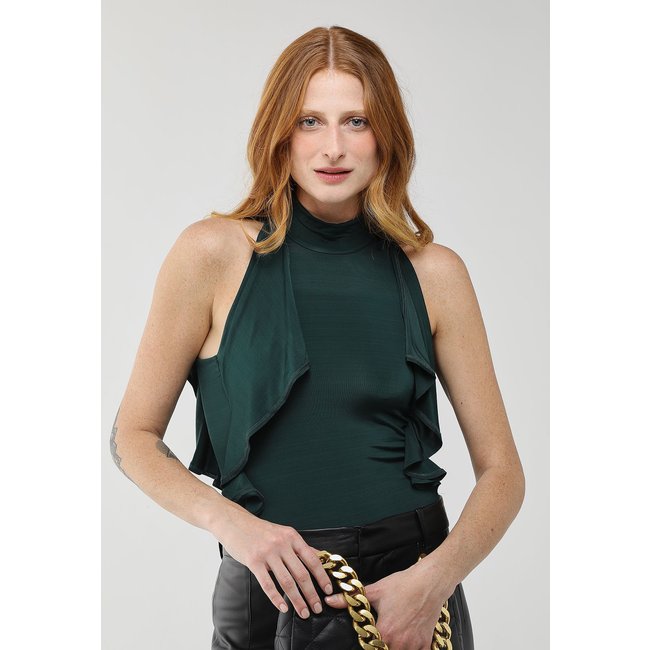Blusa Feminina Forum Babados Verde Escuro