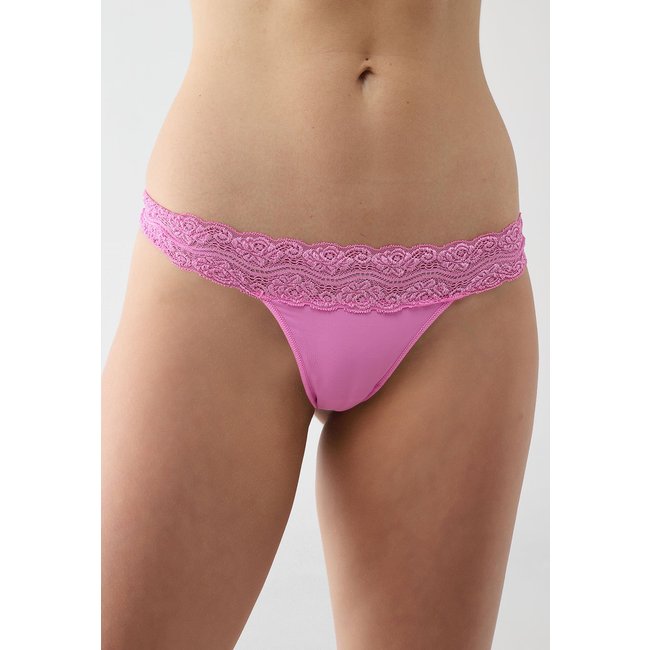 Calcinha Fio Dental Feminina Hope Renda Fio Invisível Rosa