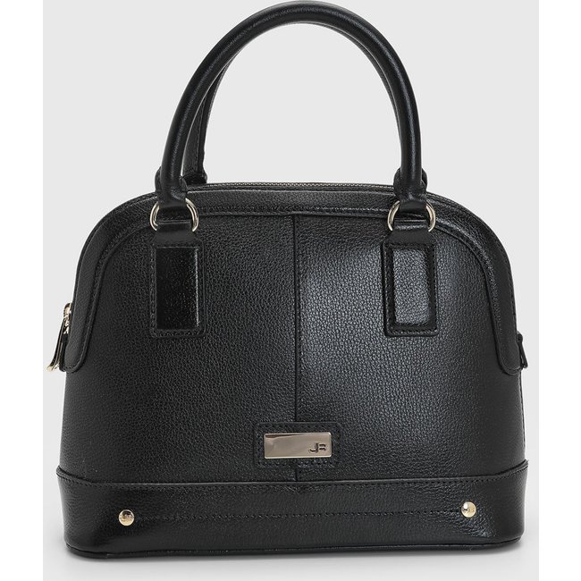 Bolsa Feminina Jorge Bischoff Média Detalhe Metálico Preta