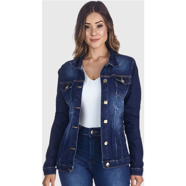 Jaqueta Jeans HNO Jeans Confort Plus Azul