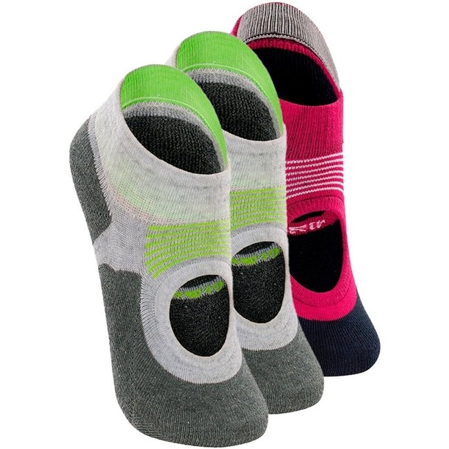 Kit 3 Pares de Sapatilhas Antiderrapante Pilates Lupo 3286-002 Cinza