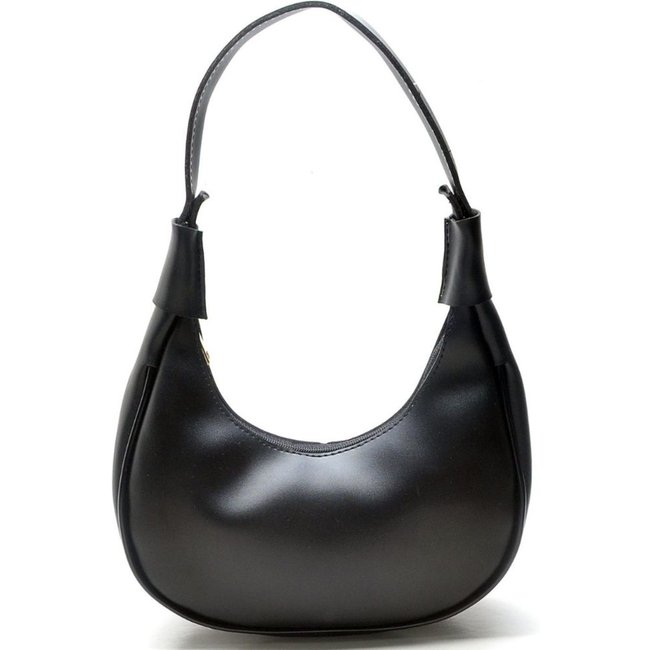 Bolsa Feminina Anna Andrade Meia Lua Bolsa Casual De Ombro Cluth Festa Tendência Preto