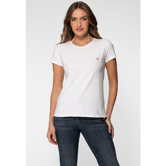 Camiseta Etiqueta Guess Triangulo Branco
