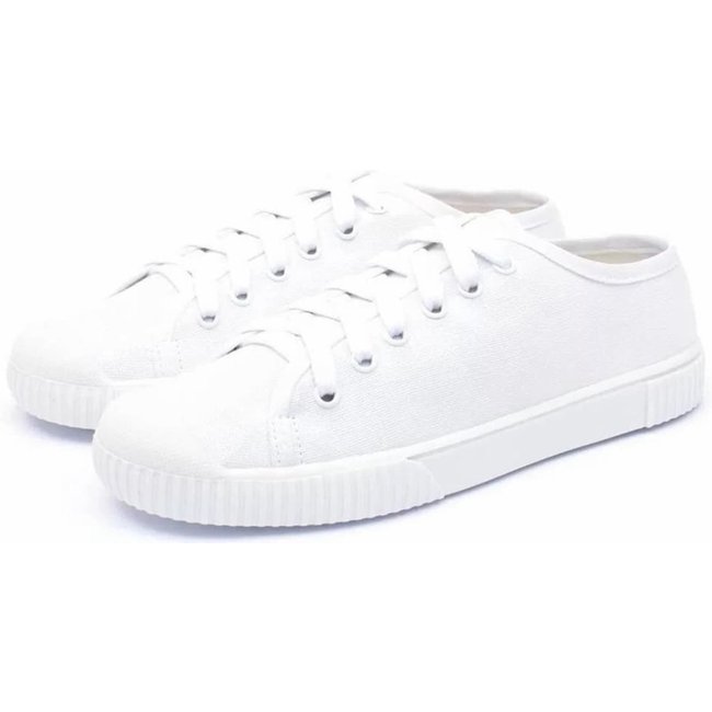 Tênis Feminino Casual de Lona Estilo Conga Retro Anos 80 e 90 Peccato DFT Bambara Branco
