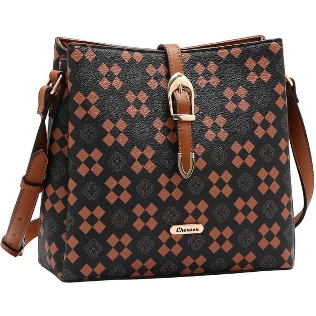 Bolsa Feminina Chenson New Elemento Gráfico 3485297 Café