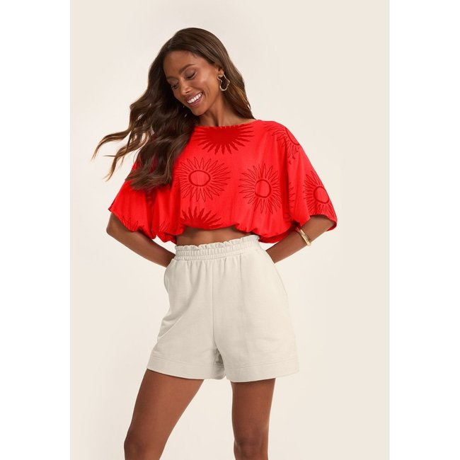 Blusa Feminina Manga Curta Rovitex Laranja