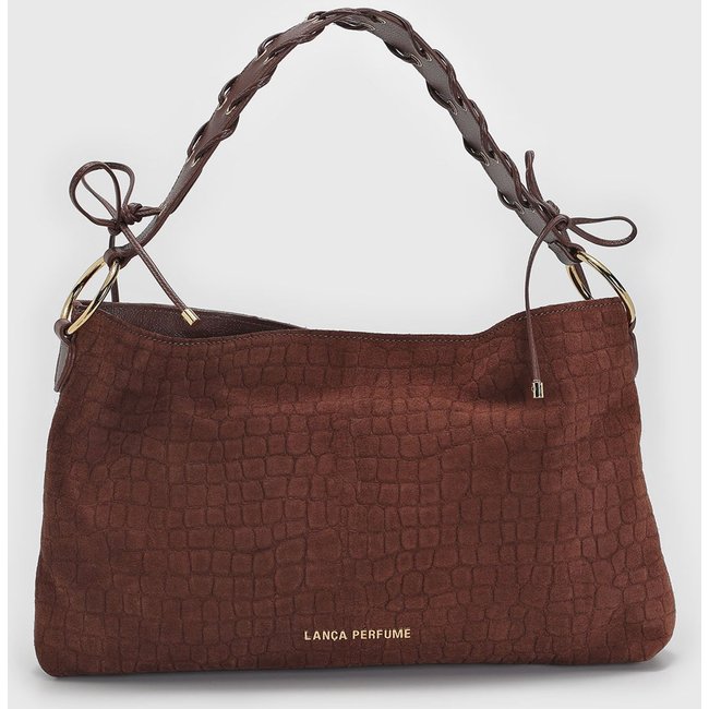 Bolsa Feminina Lança Perfume Alça Trançada Marrom