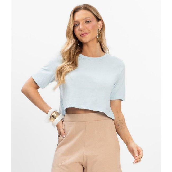 Blusa Cropped Lisa Select Azul
