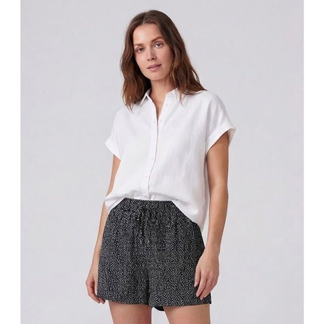 Short Feminino Com Cós E Laço Infinita Cor Preto