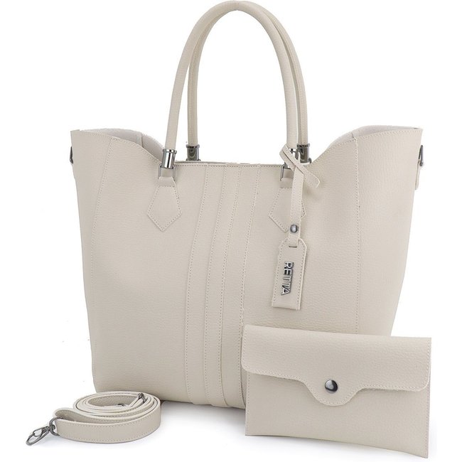 Bolsa Feminina Saco Transversal e de Mão Retta Oficial Marfim
