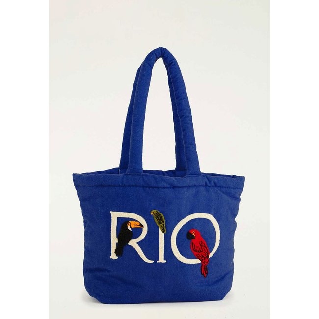 Bolsa Feminina FARM Solzão Rio Bordado Azul