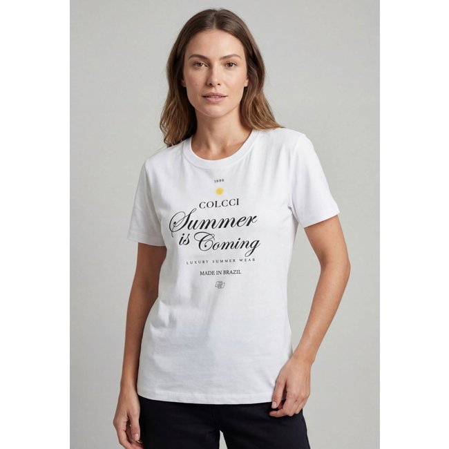 Camiseta Feminina Colcci Estampa Summer is Coming Branca