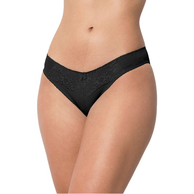 Calcinha Cotton Tetê Variedades Tanga Algodão Modelagem Perfeita Confortavel Preto