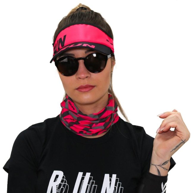 Viseira para Corrida HUPI RUN Rosa Rosa